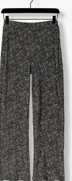 ALIX THE LABEL e flared broek ladies woven crinkle text pants><noscript><img width=