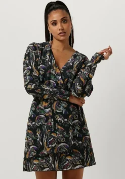 ALIX THE LABEL e mini jurk ladies knitted paisley lurex dress>DAMES Jurken