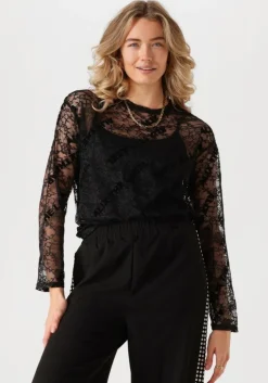 zwarte alix the label top ladies woven alix lace fitted top