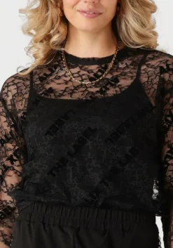 zwarte alix the label top ladies woven alix lace fitted top