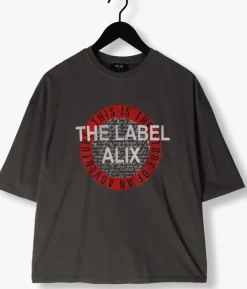 zwarte alix the label t-shirt ladies knitted alix tshirt