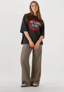 zwarte alix the label t-shirt ladies knitted alix tshirt