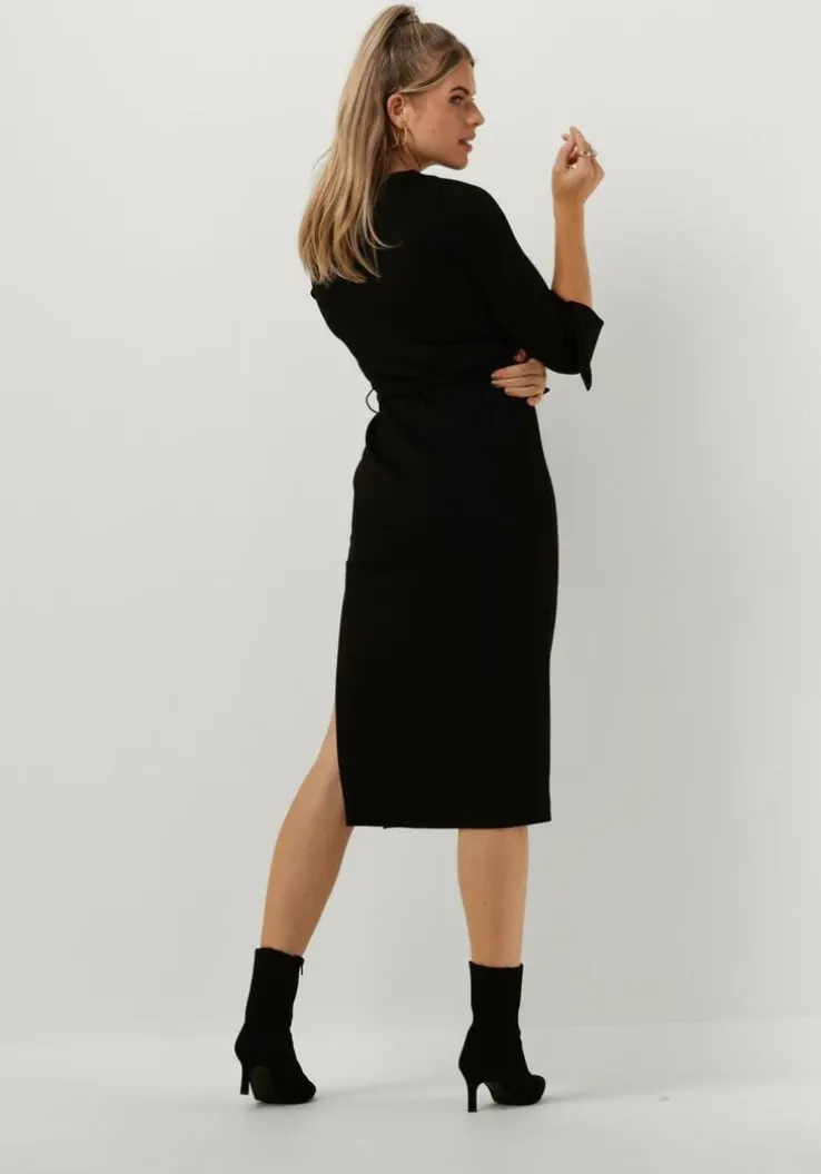 zwarte ana alcazar midi jurk tight dress