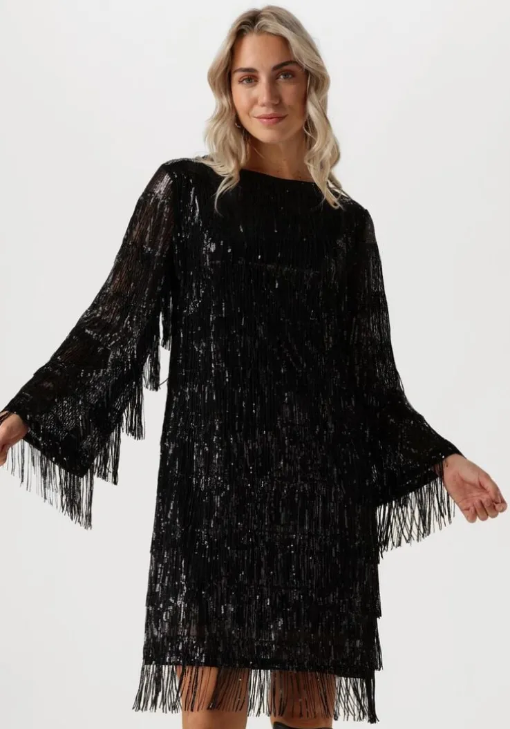 zwarte ana alcazar mini jurk pure sequins dress