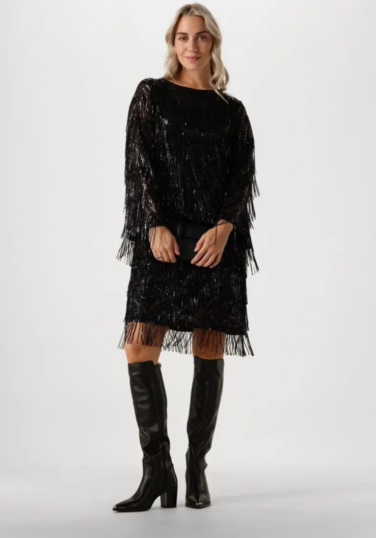 zwarte ana alcazar mini jurk pure sequins dress