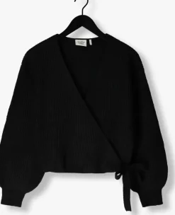 zwarte another label vest abby knitted cardigan