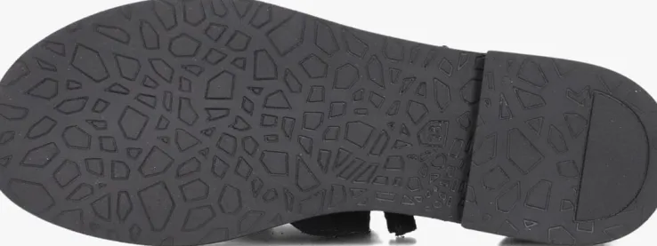 zwarte ayana platte sandalen m05084