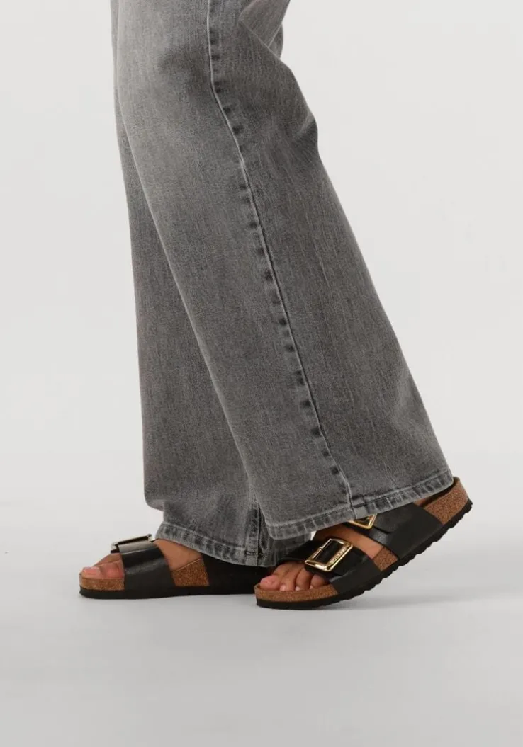 zwarte birkenstock slippers sydney cushion buckle