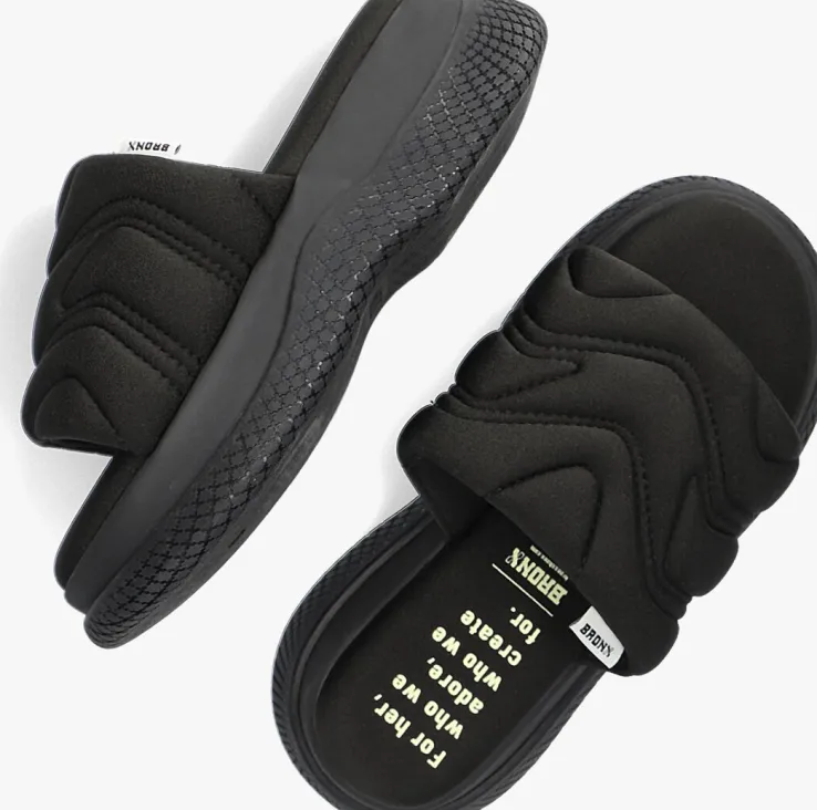 zwarte bronx slippers bru-te 1
