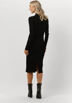 zwarte bruuns bazaar midi jurk celosia johanna knit dress