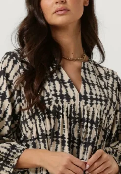 zwarte by-bar mini jurk nova tie dyed dress