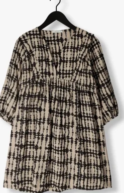 zwarte by-bar mini jurk nova tie dyed dress
