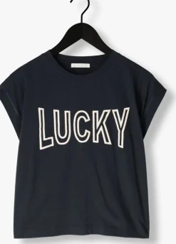 zwarte by-bar t-shirt mason open lucky top