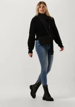 zwarte calvin klein coltrui ck chunky roll neck