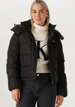 CALVIN KLEIN e gewatteerde jas matte monologo mw short puffer>DAMES Jassen