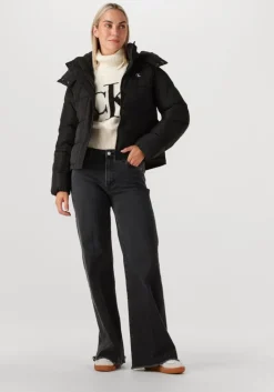 CALVIN KLEIN e gewatteerde jas matte monologo mw short puffer>DAMES Jassen