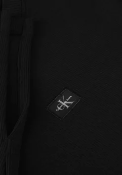 zwarte calvin klein tops & t-shirts woven label rib ls top