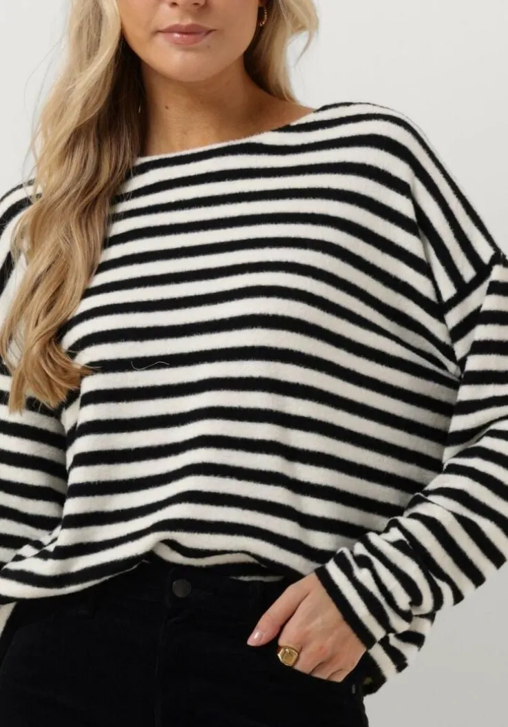 zwarte catwalk junkie trui kn soft stripe