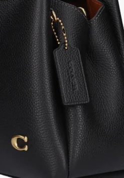 zwarte coach schoudertas lana