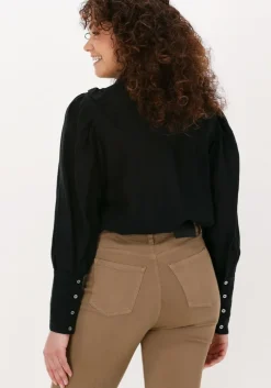 zwarte co'couture blouses lisissa frill blouse