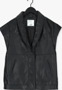 zwarte co'couture gilet harvie leather vest