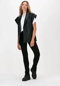 zwarte co'couture gilet harvie leather vest