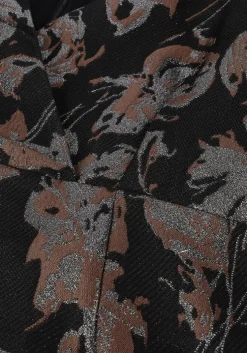 zwarte co'couture mini jurk stella jacquard v-dress
