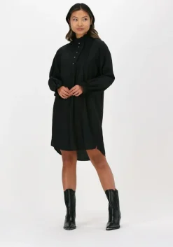 zwarte co'couture mini jurk callum pintuck frill dress