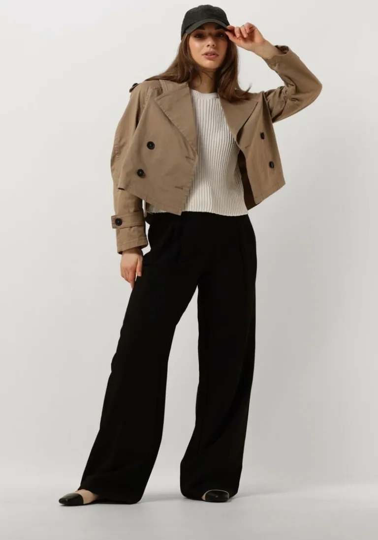 CO'COUTURE e co'couture pantalon vola pleated long pant>DAMES Broeken