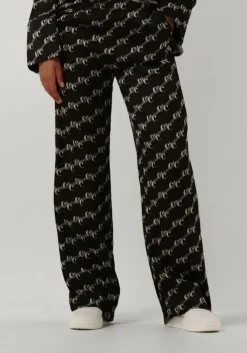 zwarte co'couture pantalon logo line pant