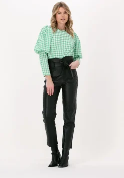 zwarte co'couture pantalon phoebe zora leather pant