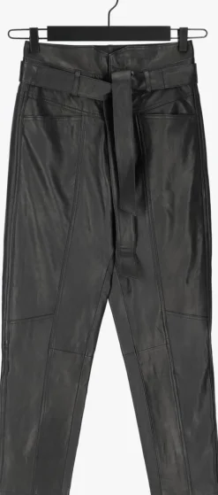 zwarte co'couture pantalon phoebe zora leather pant