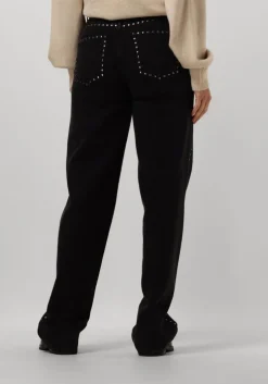 zwarte co'couture straight leg jeans new vika stud long jeans