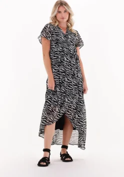 COLOURFUL REBEL e maxi jurk felin zebra maxi wrap dress>DAMES Jurken