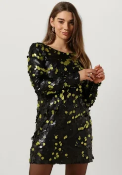 zwarte colourful rebel mini jurk tini sequins straight dress