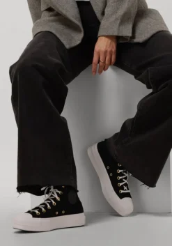 zwarte converse hoge sneakers chuck taylor all star lift platform