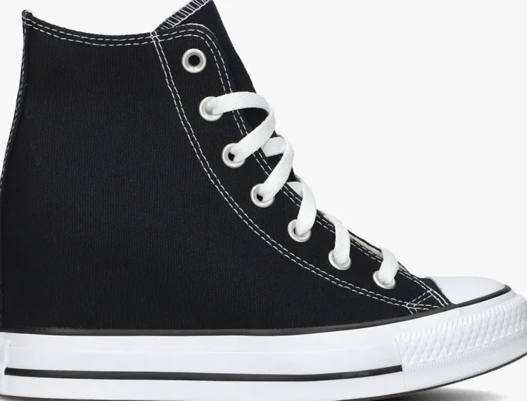 zwarte converse hoge sneakers chuck taylor all star wedge hi