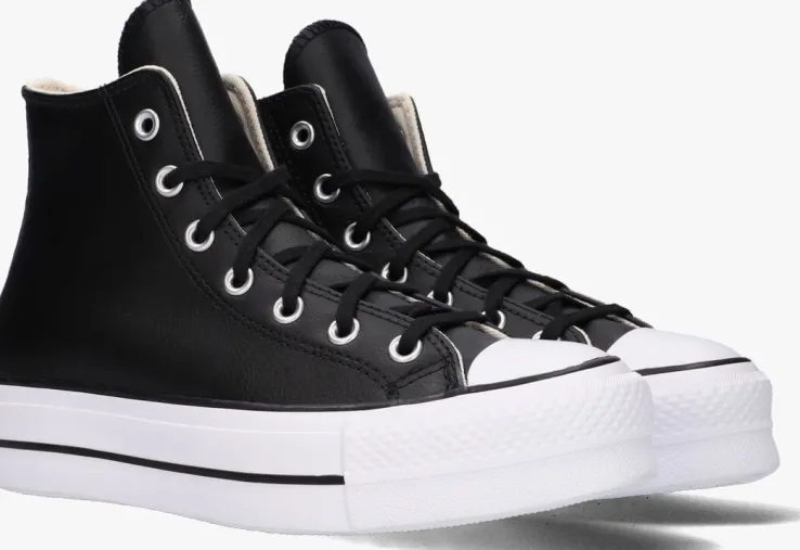 zwarte converse hoge sneakers chuck taylor all star lift hi