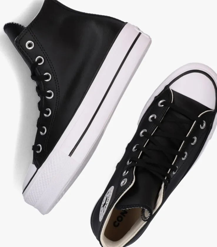 zwarte converse hoge sneakers chuck taylor all star lift hi
