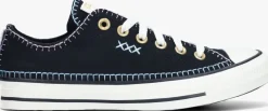 zwarte converse lage sneakers chuck taylor all star crafted stitching