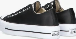 zwarte converse lage sneakers chuck taylor all star lift ox
