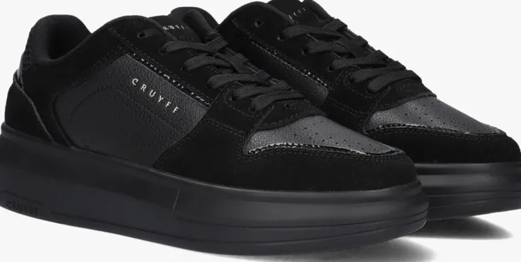 zwarte cruyff lage sneakers tennis court