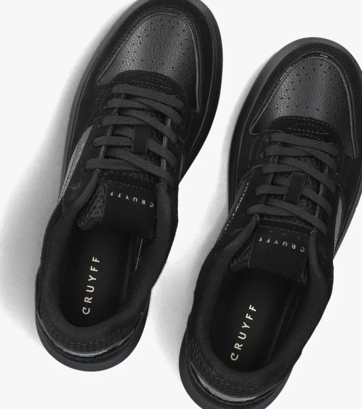 zwarte cruyff lage sneakers tennis court