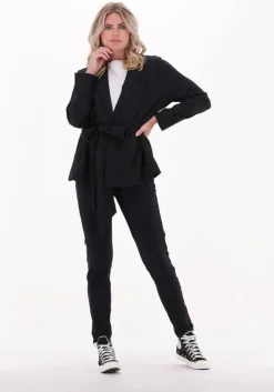 zwarte 10days blazer belt wrap blazer