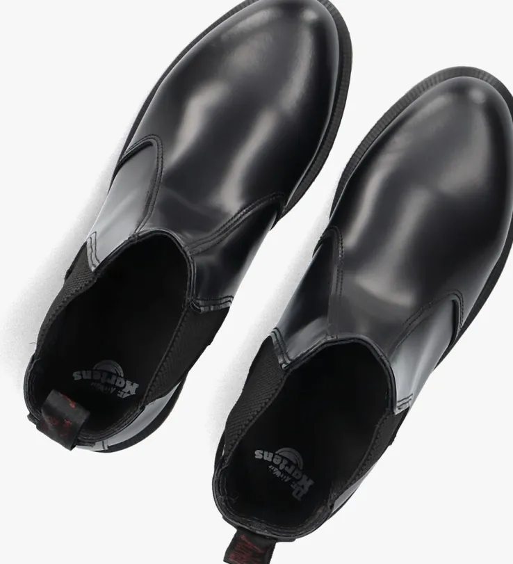 zwarte dr martens chelsea boots flora