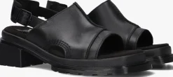 zwarte dr martens platte sandalen maybole - open toe black