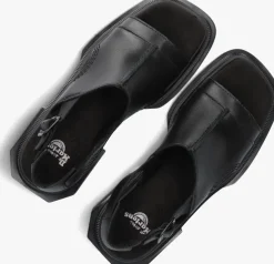 zwarte dr martens platte sandalen maybole - open toe black