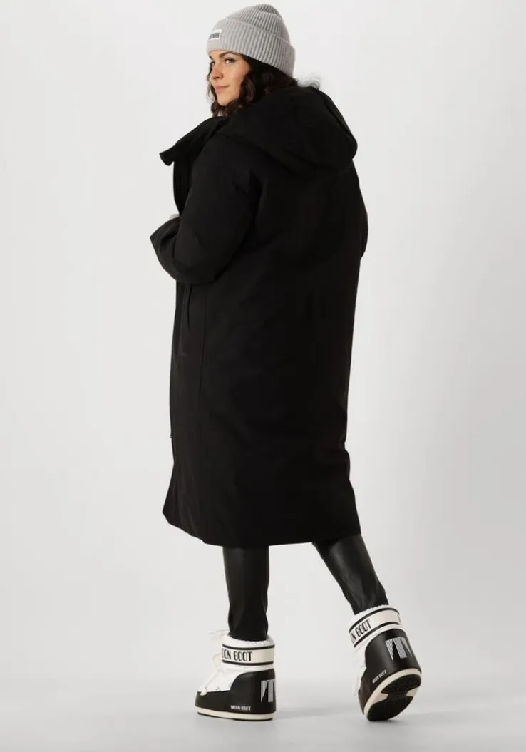 zwarte elvine gewatteerde jas saira