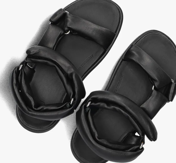 zwarte fitflop platte sandalen iz8