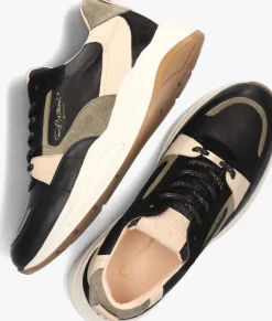 zwarte fred de la bretoniere lage sneakers flame